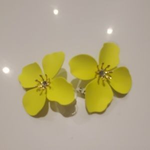 Bright Neon flower earrings